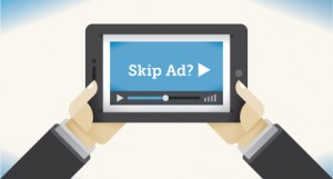 Consumer skipping ad on video