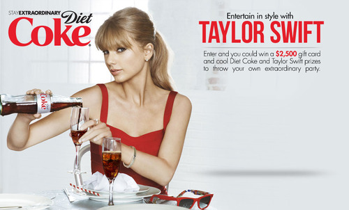 Taylor Swift, una de las artistas más comerciales, en un anuncio para Coca-Cola.