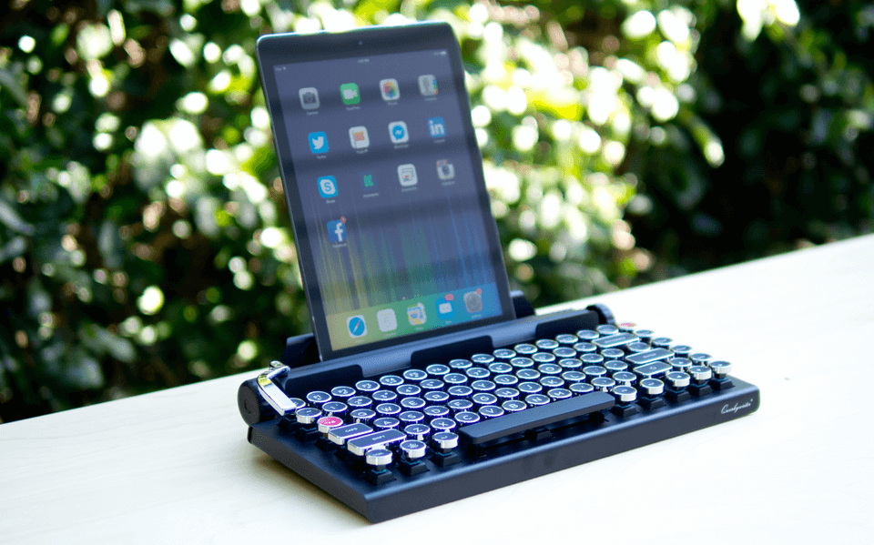 Teclado de máquina de escribir para tablets.