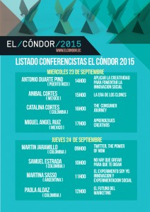 Cóndor 2015 Horario de Conferencias