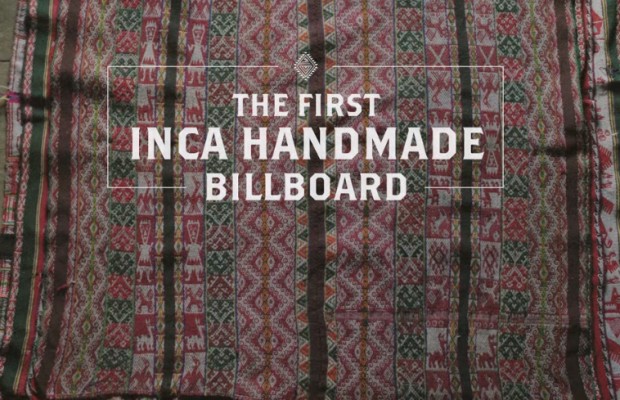  Cusqueña presenta la primera Valla publicitaria con tejidos Inca