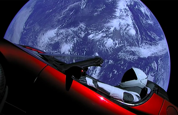 tesla spacex stunt 2018