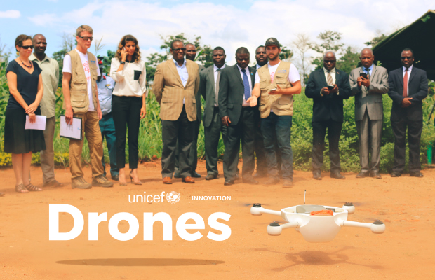  UNICEF hace historia: utiliza drones para entregar vacunas para niños